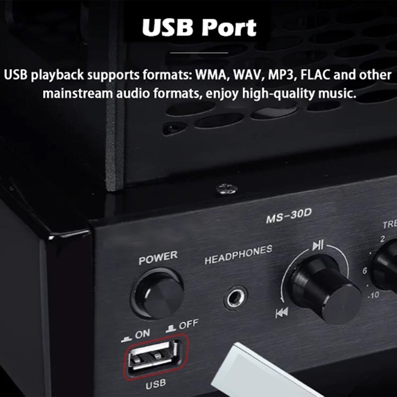 Audio Music Youtube - Wzmacniacz lampowy HIFI 2.1Ch Bluetooth 5.0