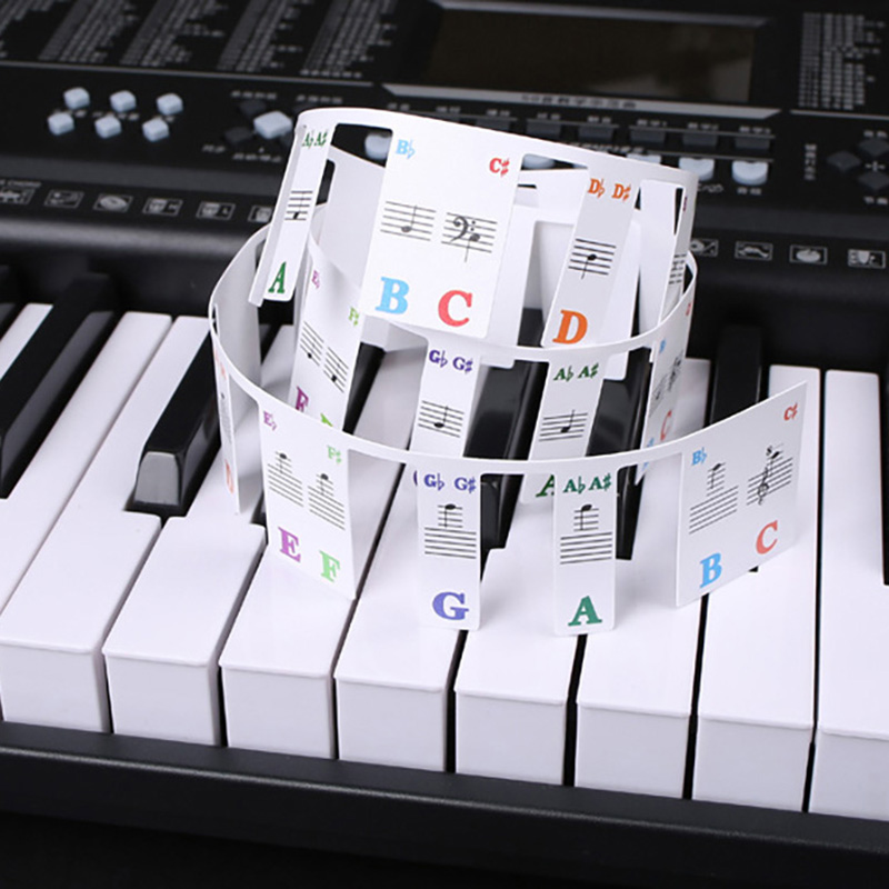 Keyboard Piano 61 Key - Naklejki na klawiaturę fortepianu 88/61 klawiszy,