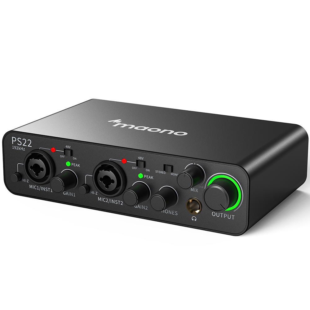 Audio Music Interface - MAONO PS22 Profesjonalne Interfejsy Audio Miksery