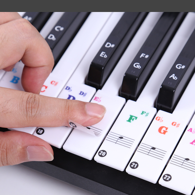 Keyboard Piano 61 Key - Przezroczyste naklejki na klawiaturę fortepianu 49/54/61/88