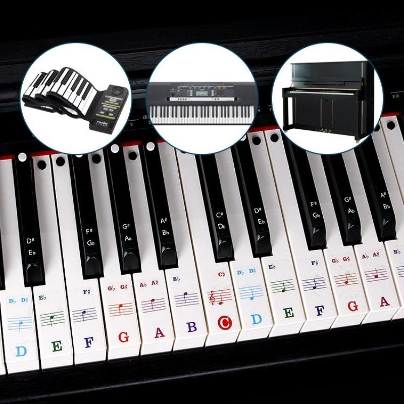 Keyboard Piano 61 Key - 1 zestaw naklejek na klawiaturę fortepianu,
