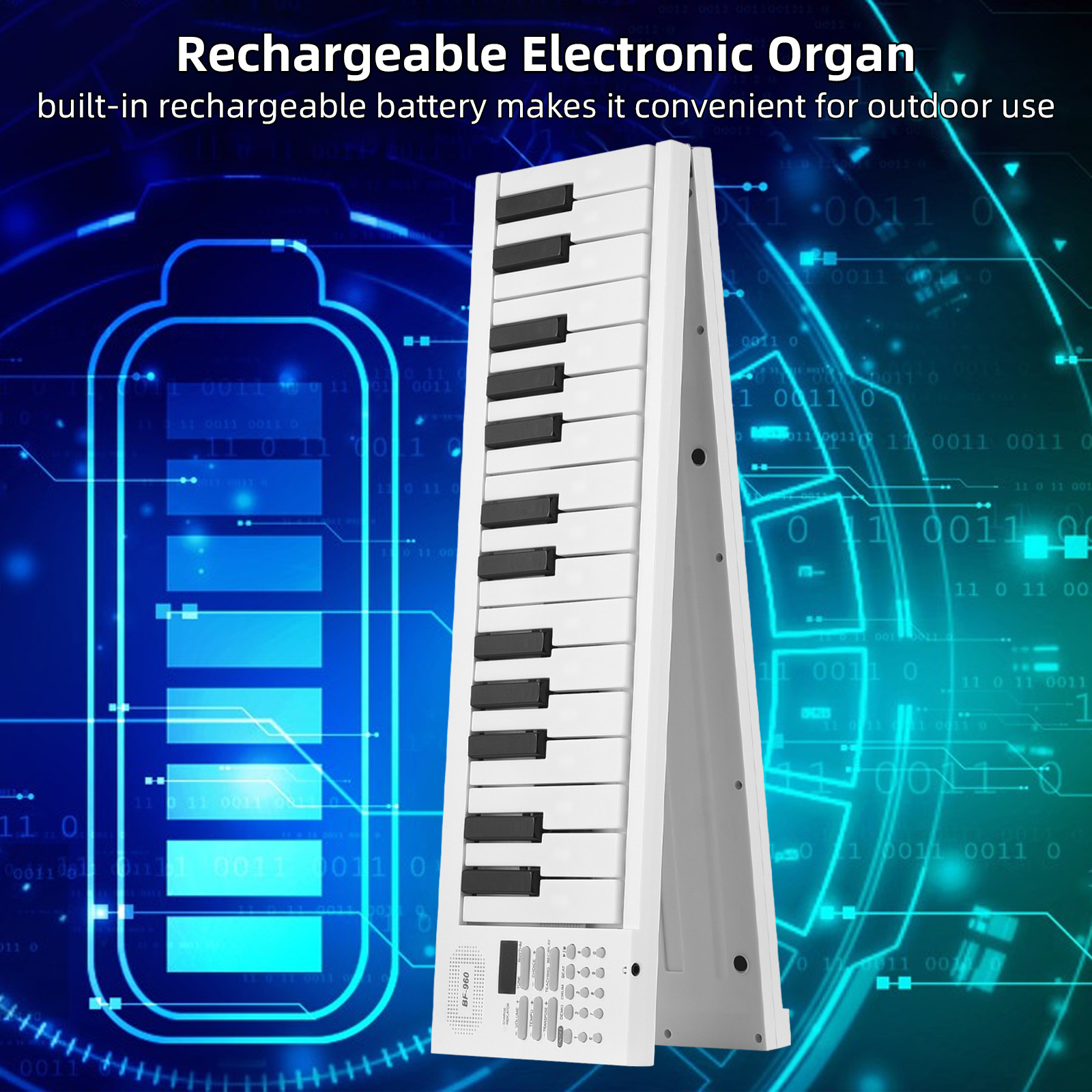 Keyboard Piano 61 Key - 61-klawiszowe składane pianino elektroniczne Wielofunkcyjna klawiatura