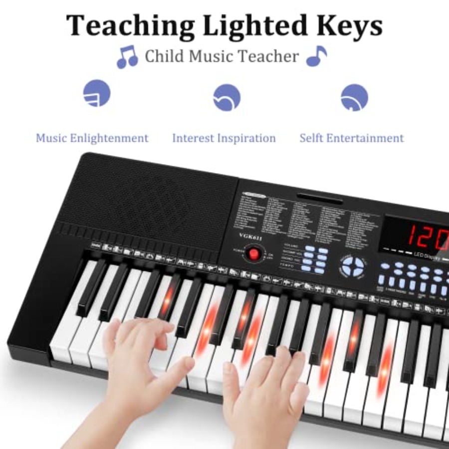 Klawiatura fortepianowa dla po – Keyboard Piano 61 Key recenzja i cena