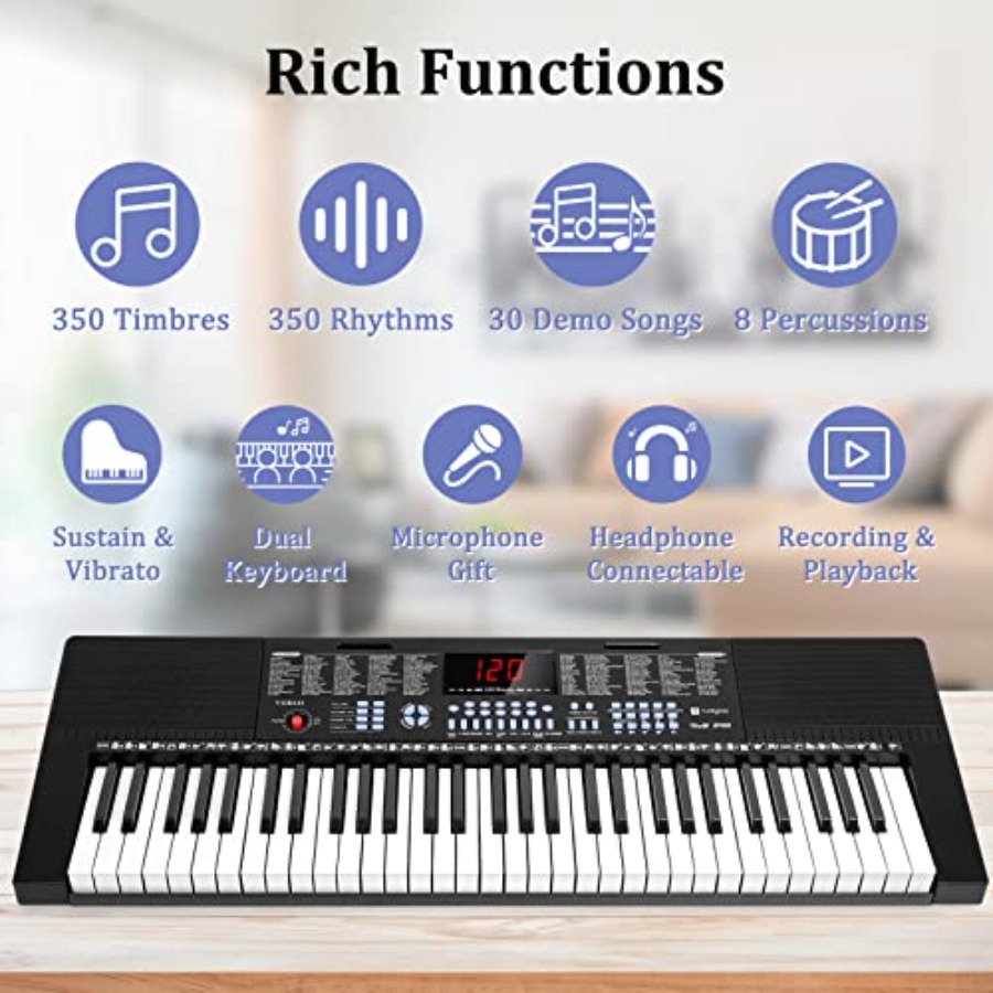 Klawiatura fortepianowa dla po – Keyboard Piano 61 Key recenzja i cena