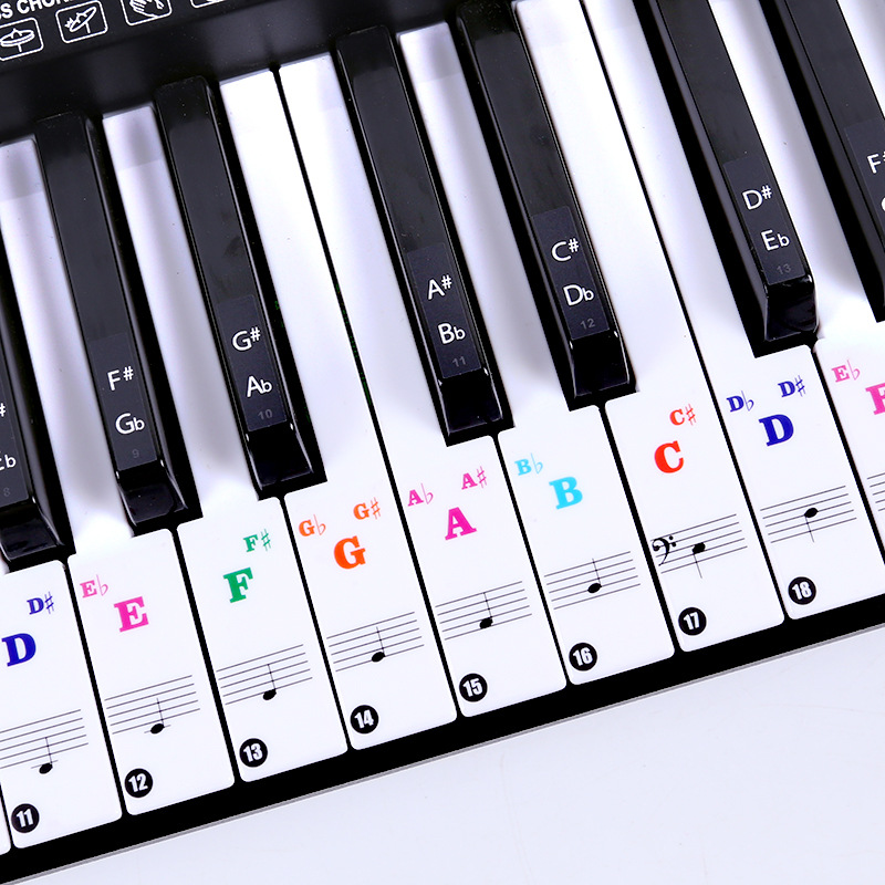 Przezroczyste naklejki na klaw – Keyboard Piano 61 Key recenzja i cena