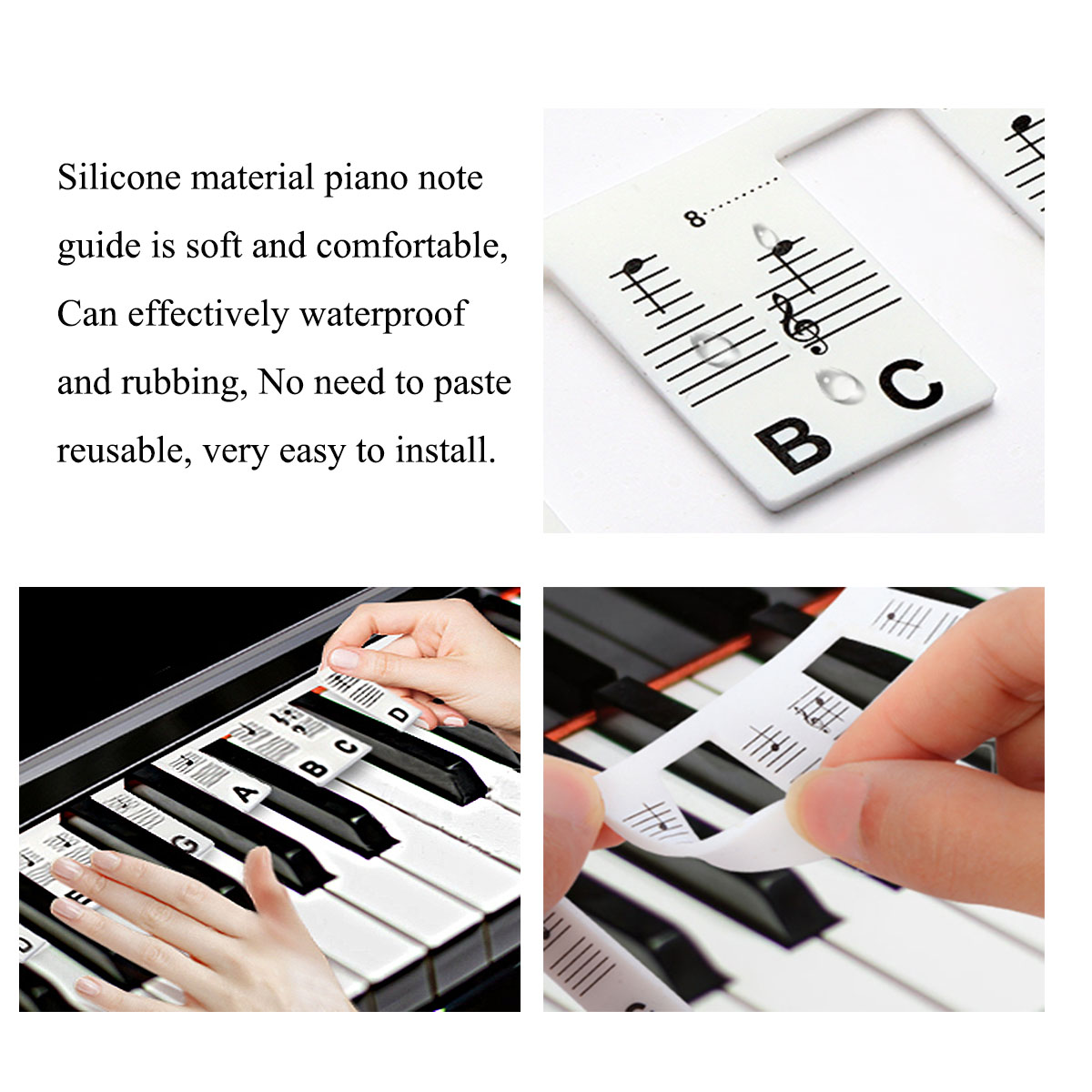 Naklejki na klawiaturę fortepi – Keyboard Piano 61 Key recenzja i cena