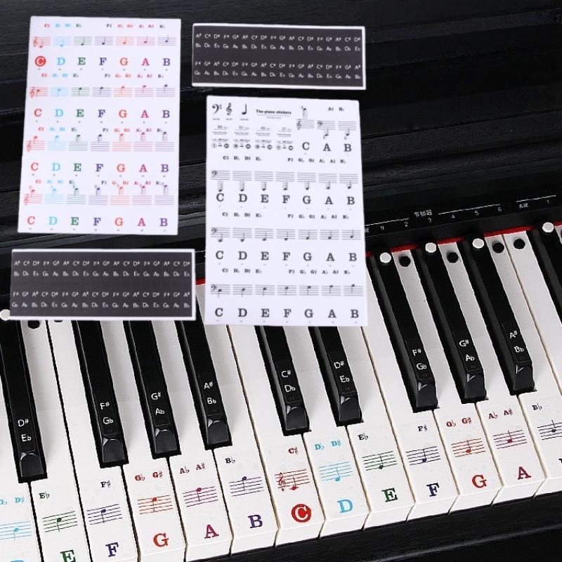1 zestaw naklejek na klawiatur – Keyboard Piano 61 Key recenzja i cena